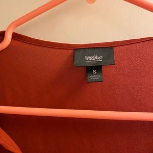 Burnt Orange Embroidered Blouse